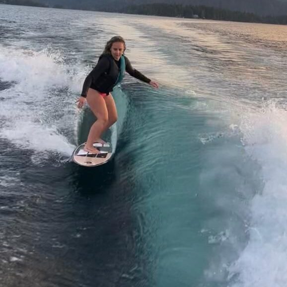 Heyday girl surfing